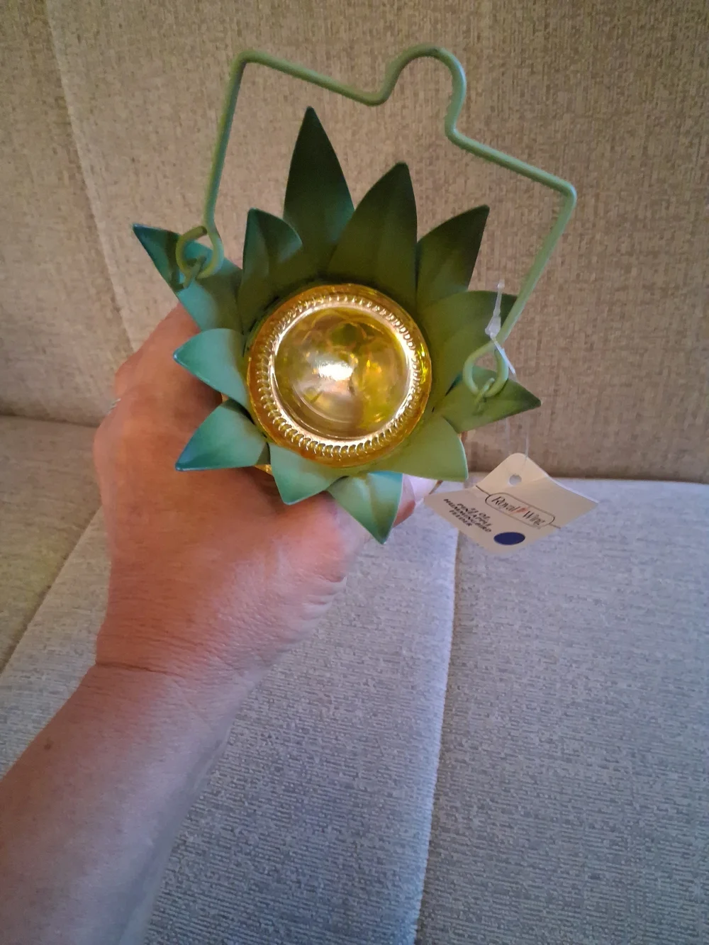 Pineapple Glass Hummingbird Feeder , 5 Stations NWT